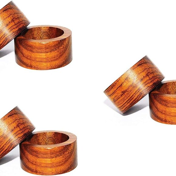 Napkin Rings for Dining Table, Classic Farmhouse Style, Holiday and Party Decor, - Picture 6 of 9